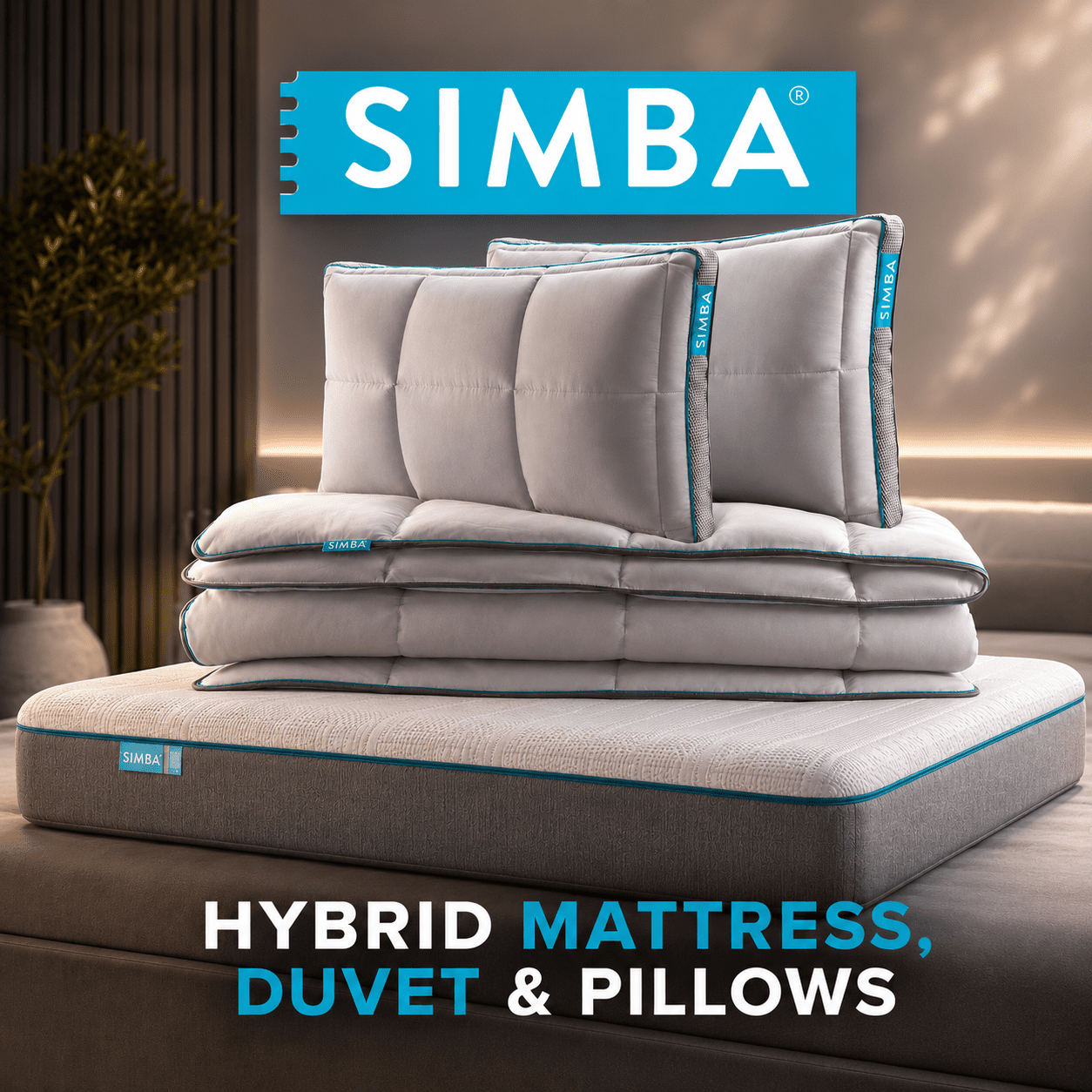 SIMBA SLEEP BUNDLE – HYBRID MATRESS, DUVET & PILLOWS! – RRP £1,500!