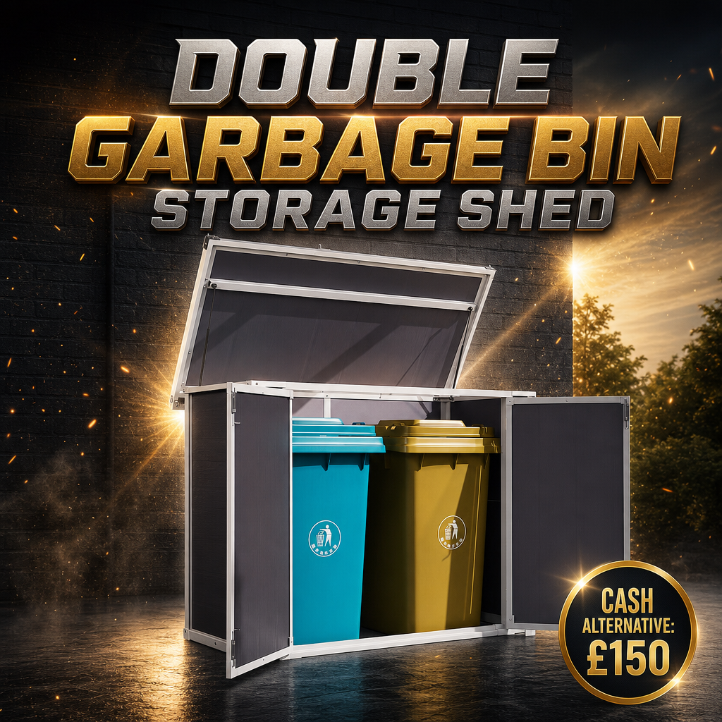 DOUBLE GARBAGE BIN STORAGE SHED