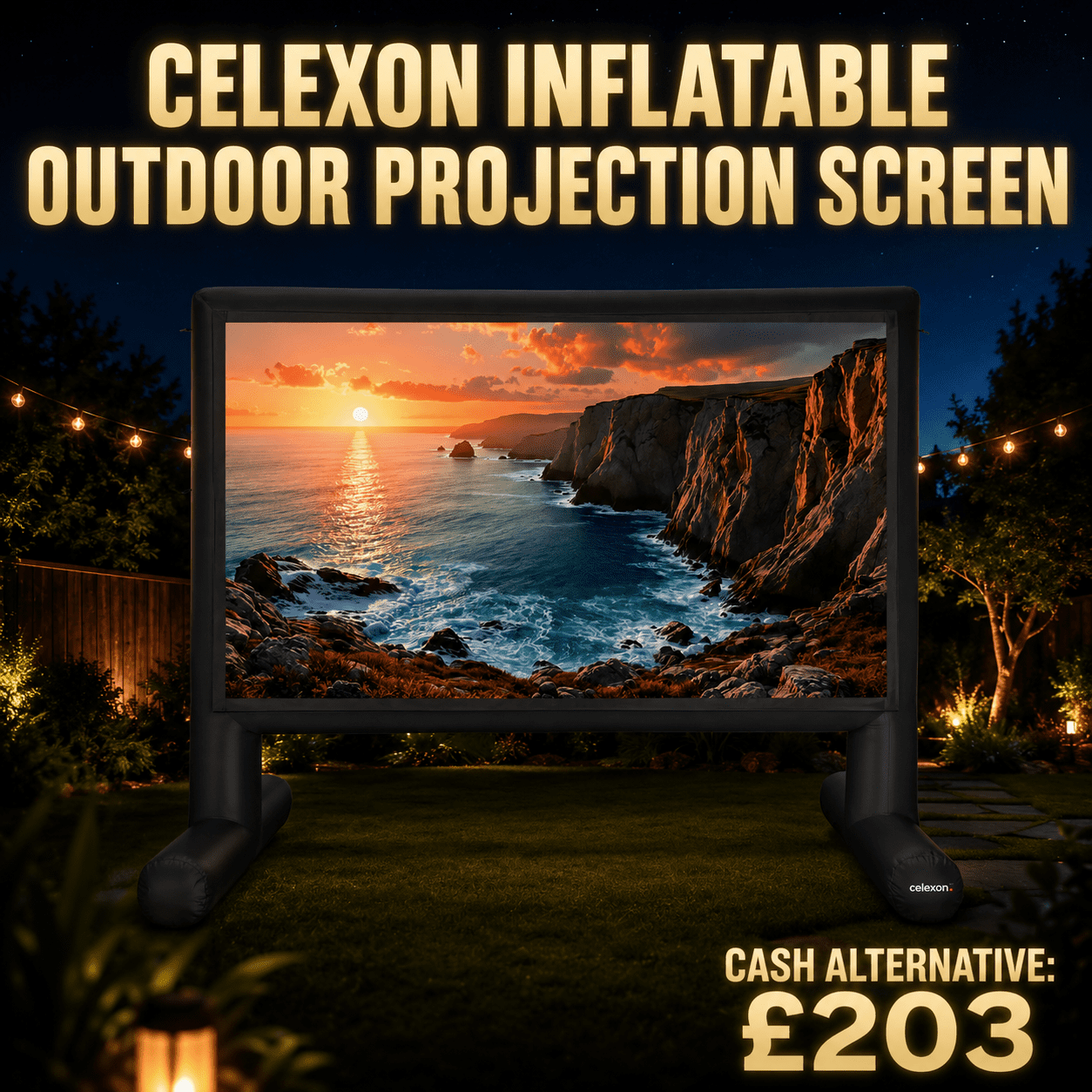 CELEXON INFLATABLE OUTDOOR PROJECTION SCREEN