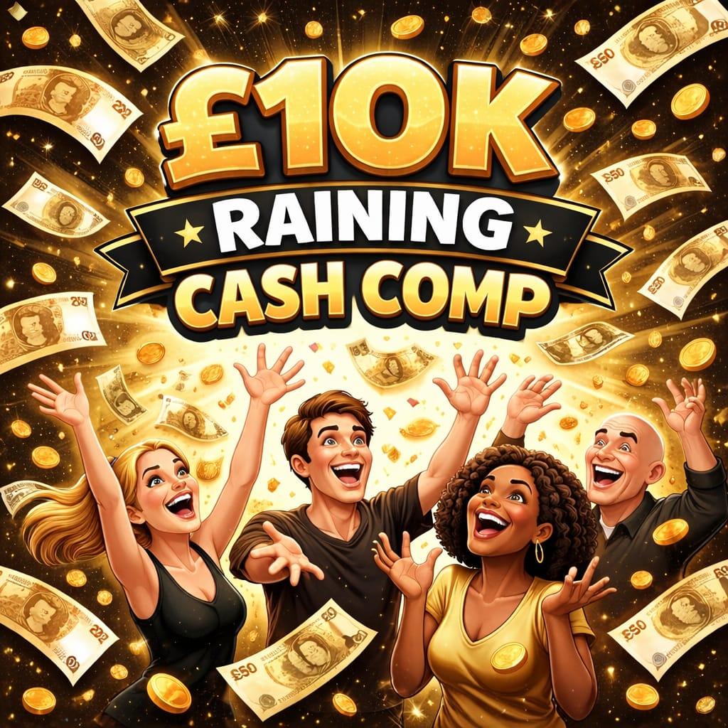 £10K Raining Cash Comp! 2 x £250 End Prize!