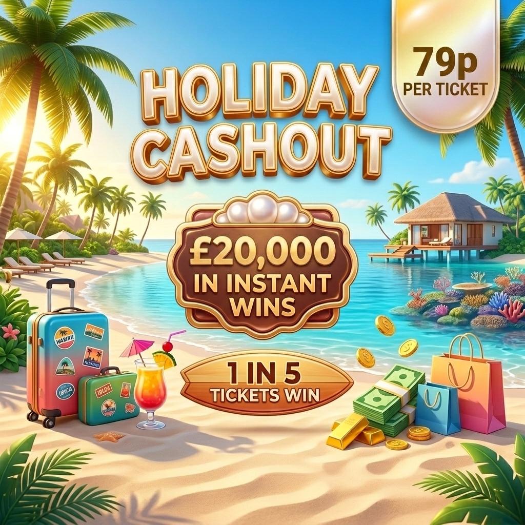 HOLIDAY CASHOUT! £20,000 IN INSTANT WINS! (1 IN 5 TICKETS WIN!)