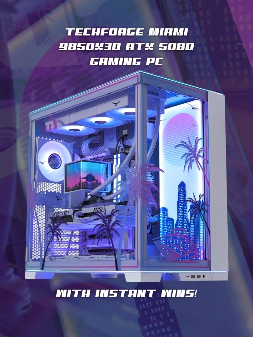 MIAMI 9850X3D RTX 5080 GAMING PC +  INSTANTS