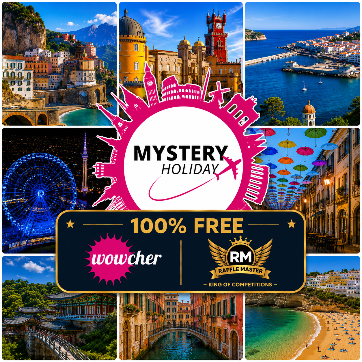 FREE FREE FREE Wowcher Mystery Holiday For 2 Can Be Upgraded Where Will You Go (Digital Delivery) FREE FREE FREE Live Draw 23-07-26