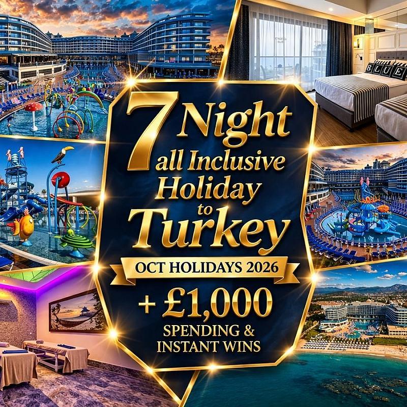 ✈️5* Resort, Eftalia Blue Turkey - 2 adults 3 Kids, 7 nights All inclusive with £1,000 Spending |INSTANT WINS TO FIND😱|  ✈️ #2