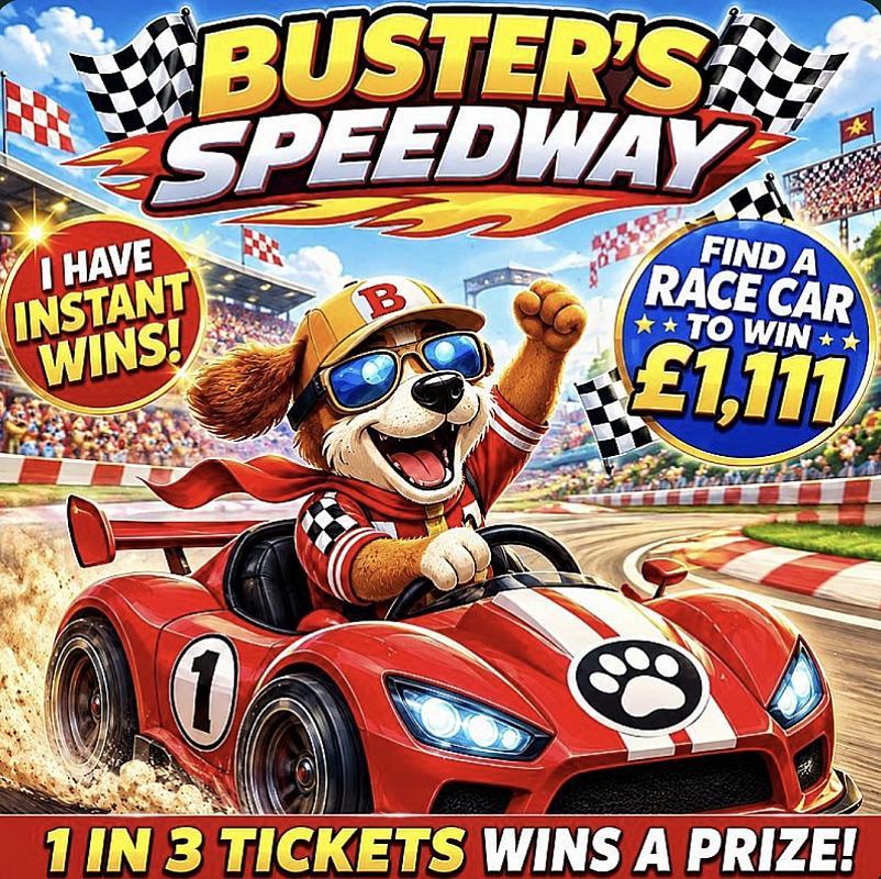 Busters Speedway - Find A Race Car To Win £1,111