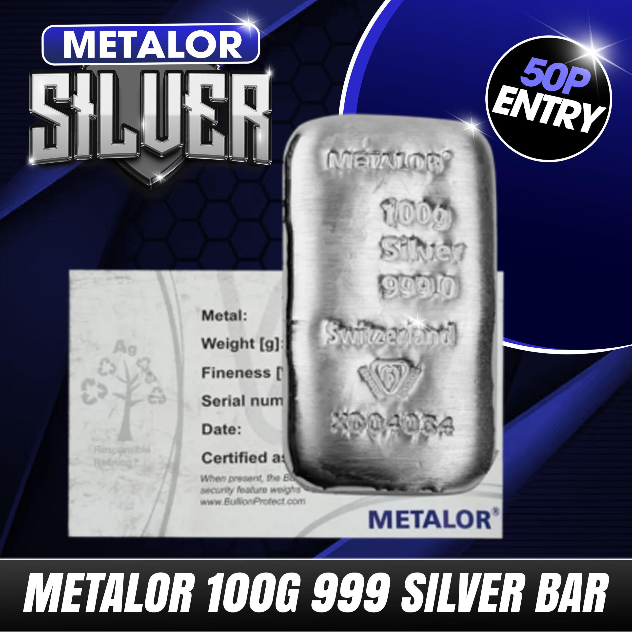 Metalor 100g Silver Bar no3