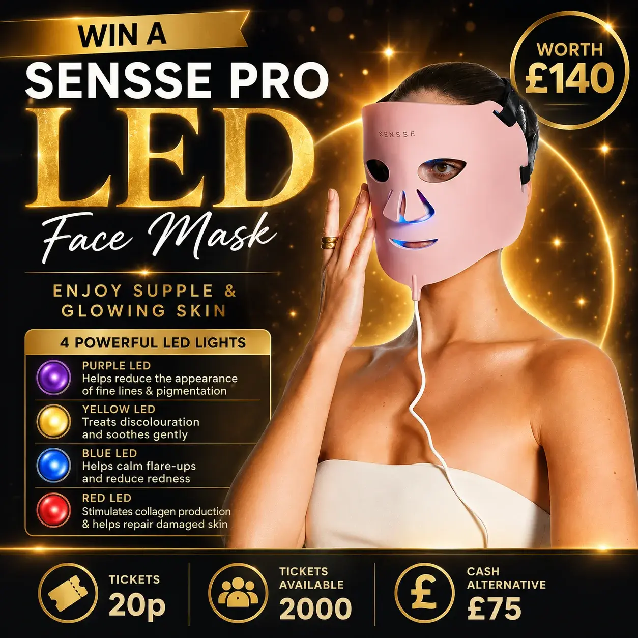 WIN A SENSSE PRO LED FACE MASK – WORTH £140!✨