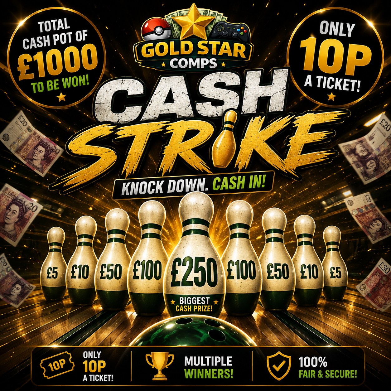 Cash Strike – Win up to £1000 Cash!