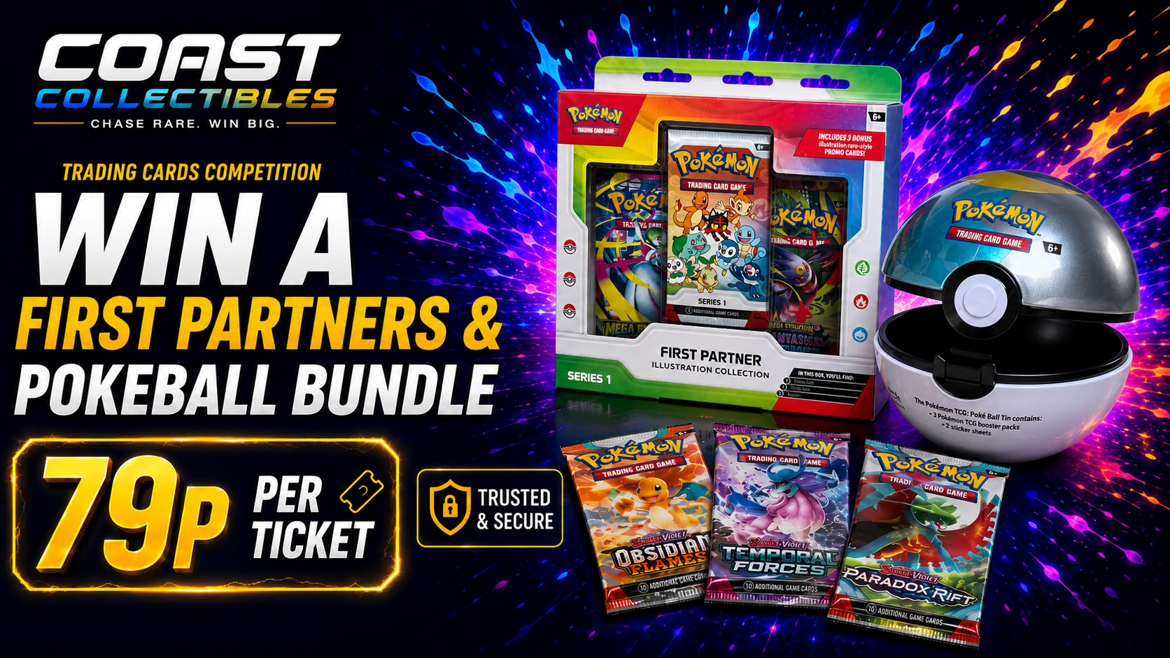 Win Pokémon First Partner Illustration Collection and Poké Ball Bundle