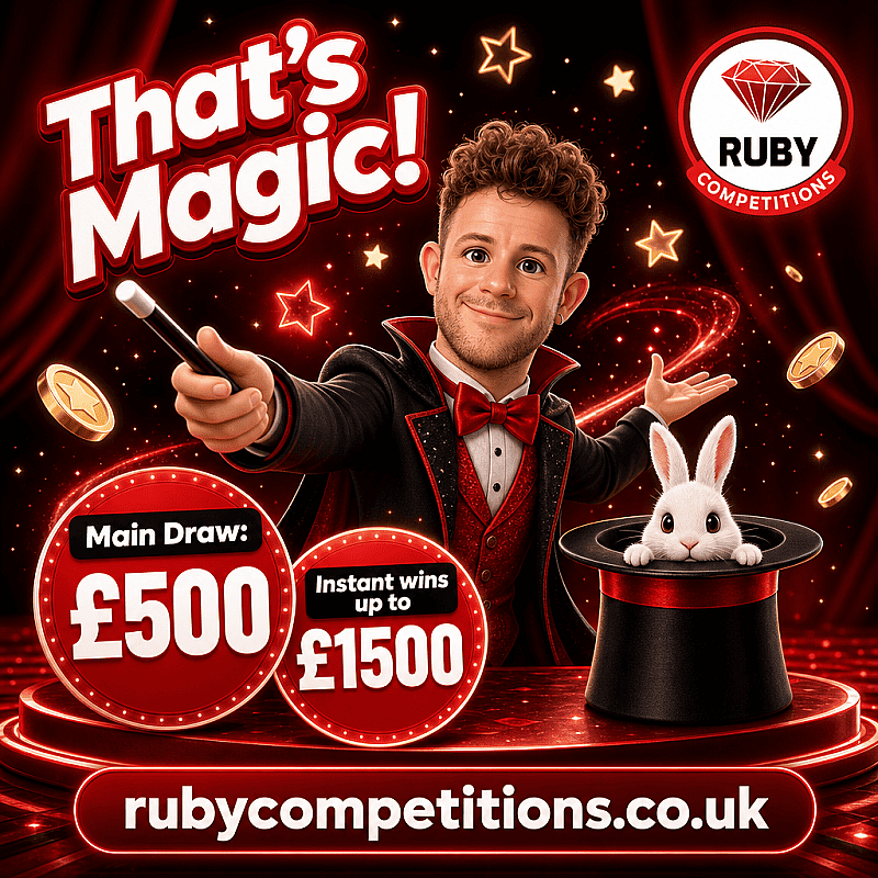 🎩 That's Magic - £500 Main Draw + Instant Wins up to £1500