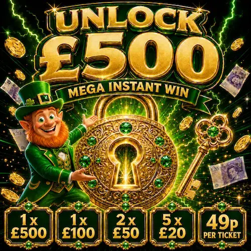 Unlock £500 with Mega Instant Win